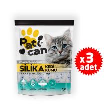 3 Adet Silika Kristal Kedi Kumu 3.8 Lt