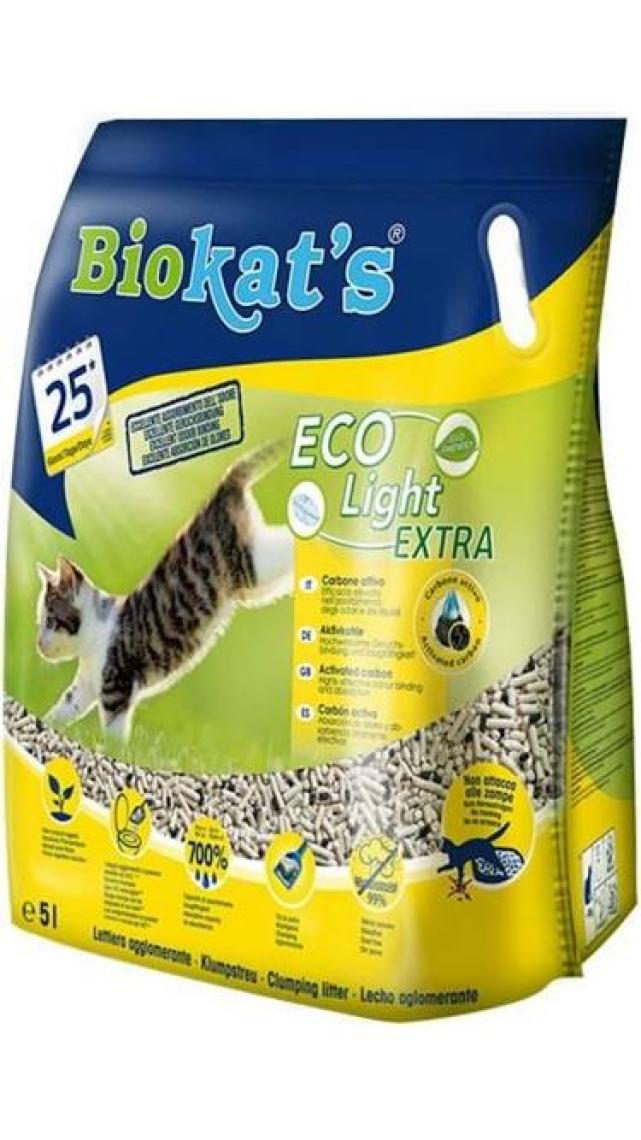 Biokat's Pelet Kedi Kumu Eco Light Extra 5lt (Aktif Karbonlu)