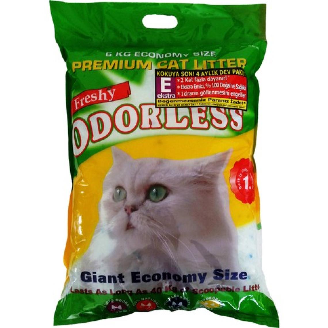 Freshy Odorless Cat Litter Regular Kristal Kalın Kedi Kumu 6 Kg