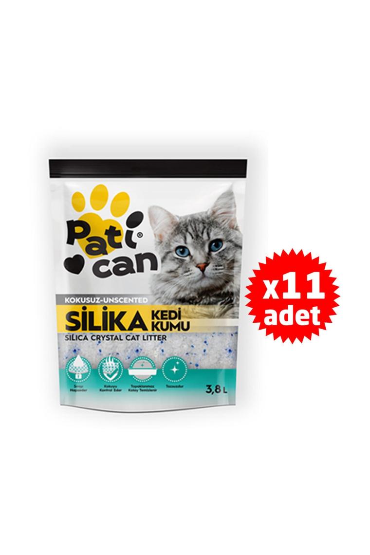 Silika Kristal Kedi Kumu 3.8 Lt x 11 Adet