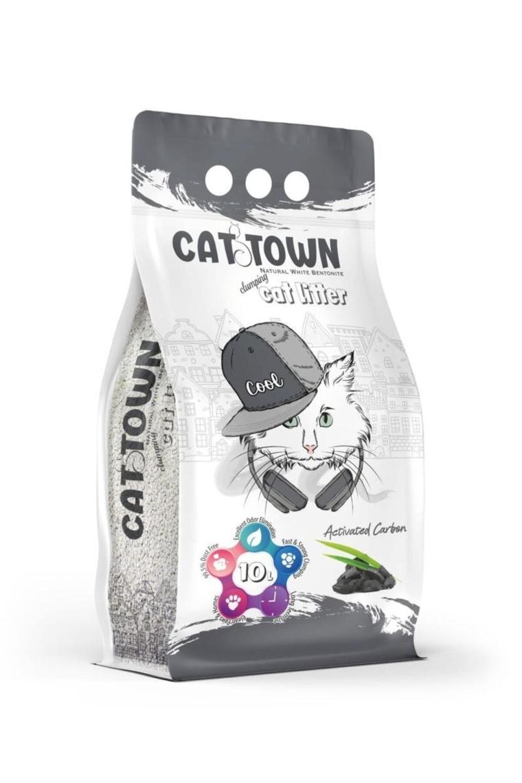 Cat Town İnce Taneli Aktif Karbon 10 lt Kedi Kumu