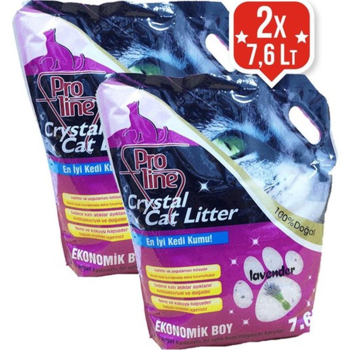 Proline Lavanta Kokulu Kristal Kedi Kumu 7.6 Lt X 2 Adet