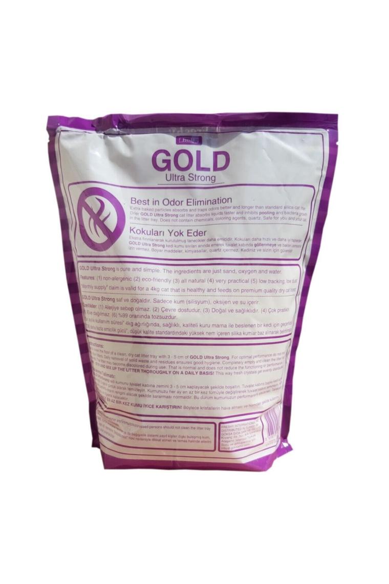 Gold Silika Kristal Kedi Kumu - Aylık Paket - Kalın Taneli