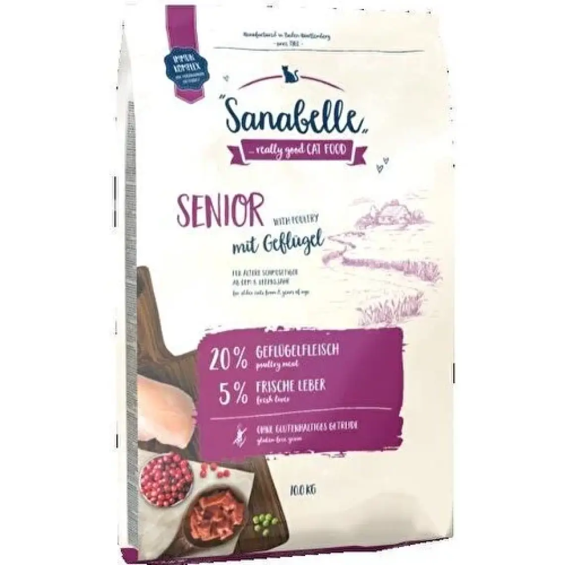 Sanabelle Senıor Kümes Hayvanlı ve Taze Ciğerli 10 kg Yaşlı Kedi Maması