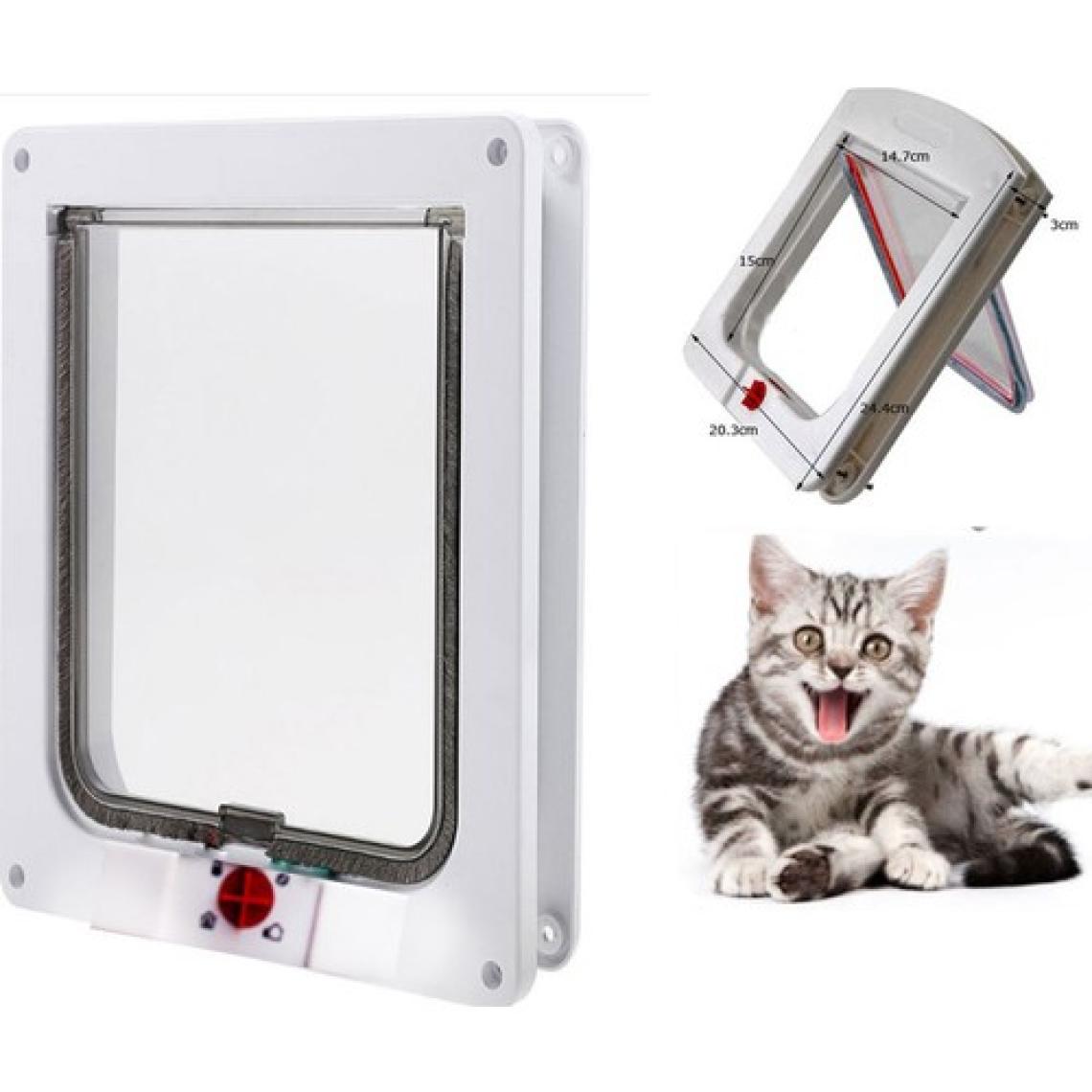 Mixpet 4 Yönlü Kilitlenebilir Yavru Köpek ve Kedi Kapısı 23X25 cm