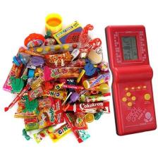 Nostaljik Lezzetler  Kutusu Kırmızı Tetrisli Büyük Boy 80'ler 90'lar