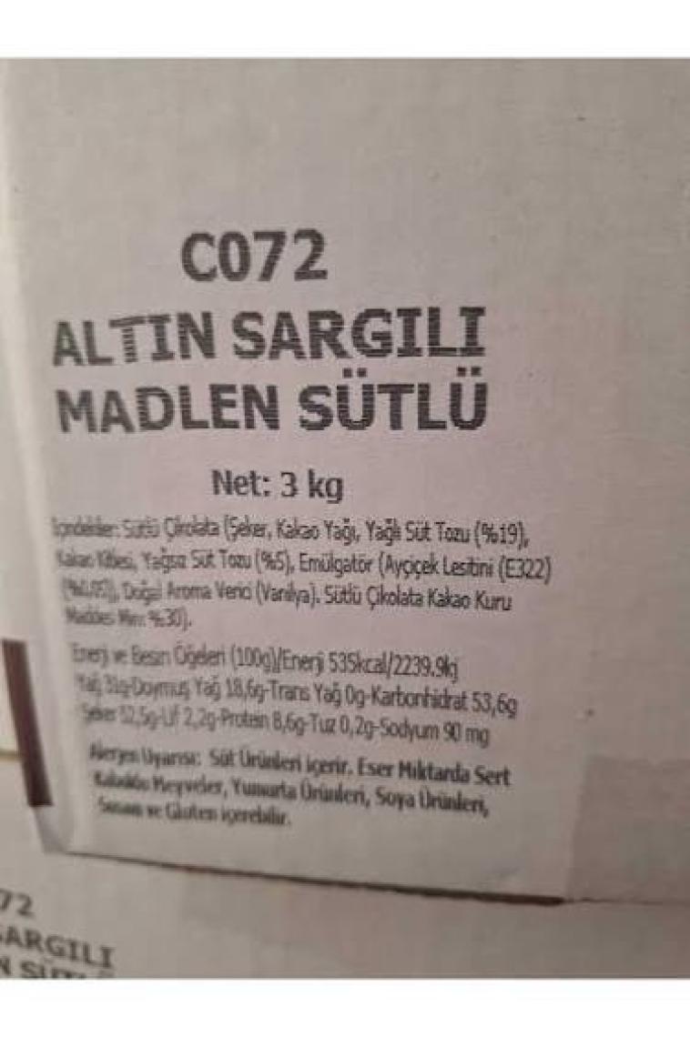 Bolçi Sargılı Madlen Sütlü Altın 1 kg