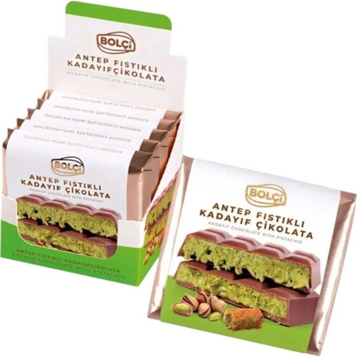 Bolçi Fıstıklı Kadayıf Dolgulu Sütlü Dubai Çikolatası 100 gr x 5 Adet