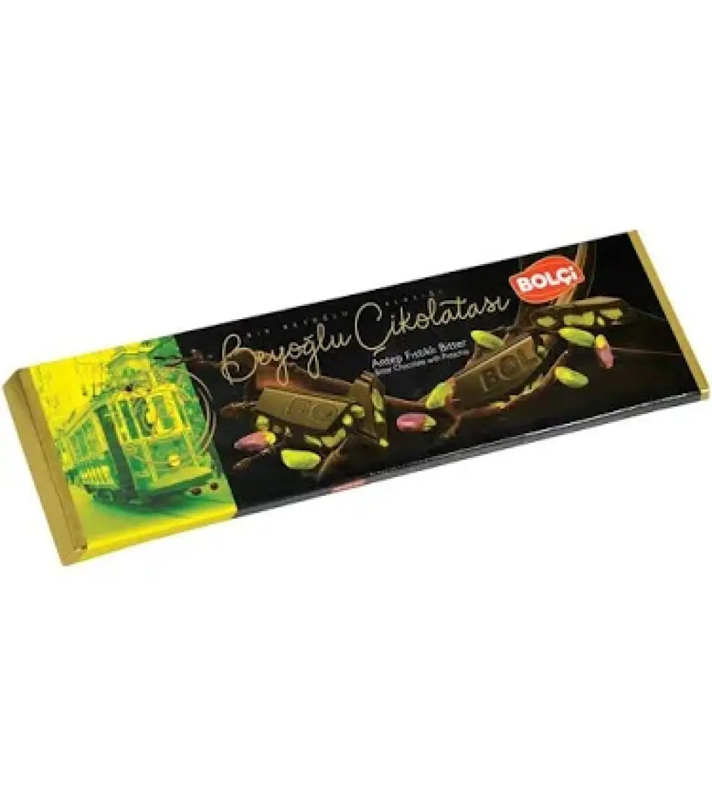 Bolçi Bitter Antep Fıstıklı Beyoğlu Çikolatası 300g