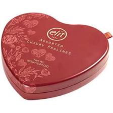 Luxury Pralines Çikolata Metal Kalp Kutu 160g Glutensiz