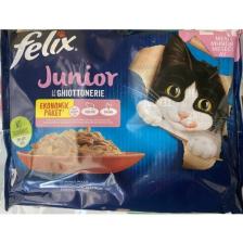 Felix Junior Tavuklu ve Sığır Etli Yaş Kedi Maması 4 x 85 gr12 Adet - 48'li