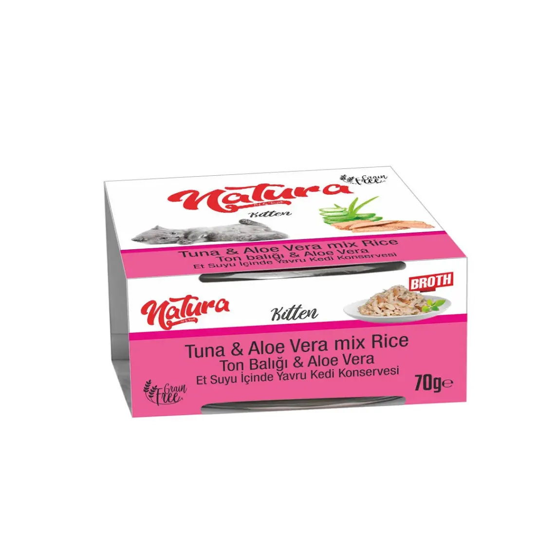 Natura Pet Yavru Kediler İçin Ton Balığı ve Aloe Vera Mix 70 gr