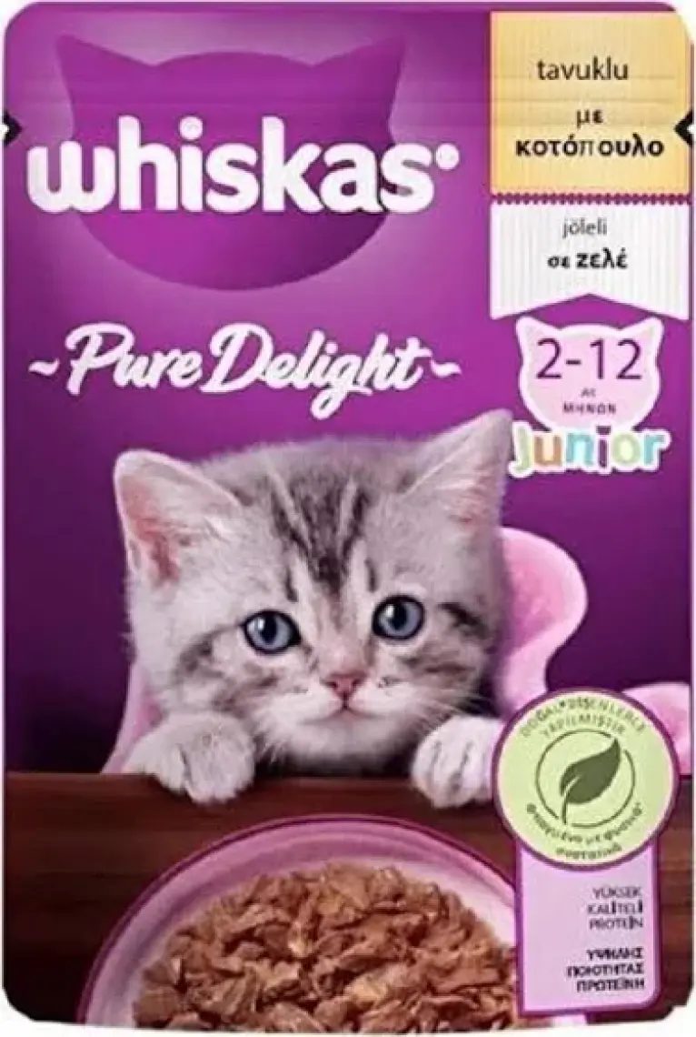 Whiskas Pouch Güveç Yavru Tavuklu Yaş Kedi Maması 85 Gr x 28 Adet