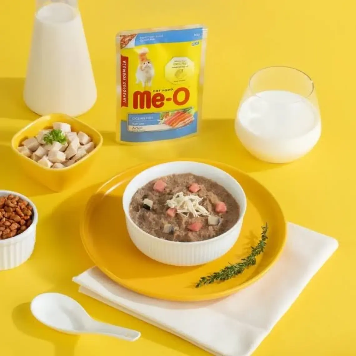 Me-O Pouch Jöle İçinde Ton Balıklı Sardalyalı Yavru Kedi Konservesi 80 Gr