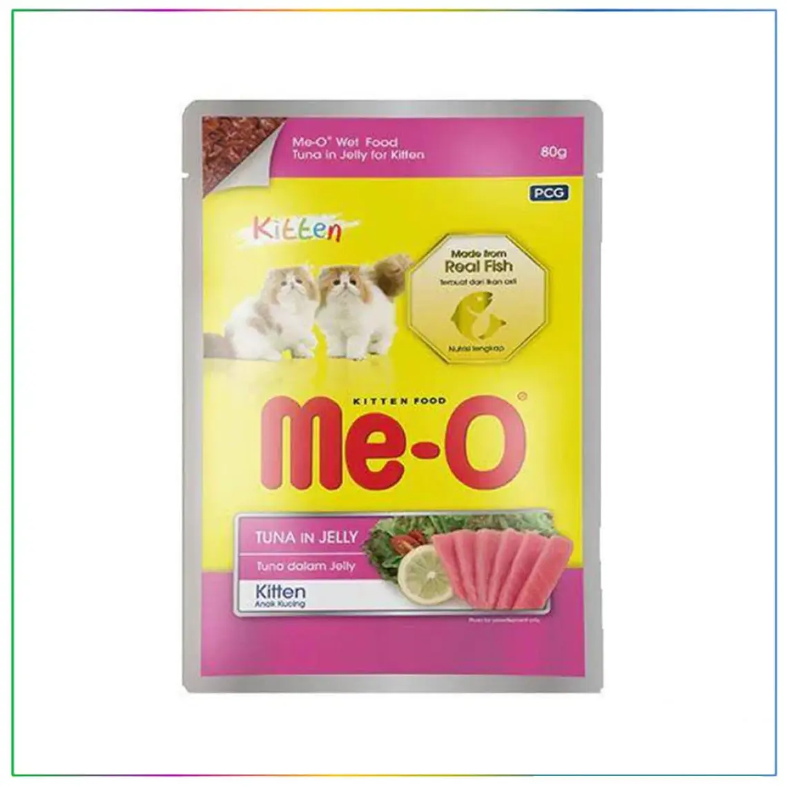 Me-O Pouch Jöle İçinde Ton Balıklı Sardalyalı Yavru Kedi Konservesi 80 Gr
