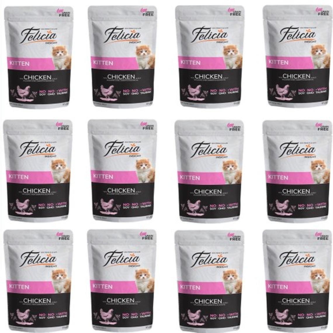Felicia Tahılsız Tavuklu Yavru Kedi Yaş Maması 85 gr x 12 Adet