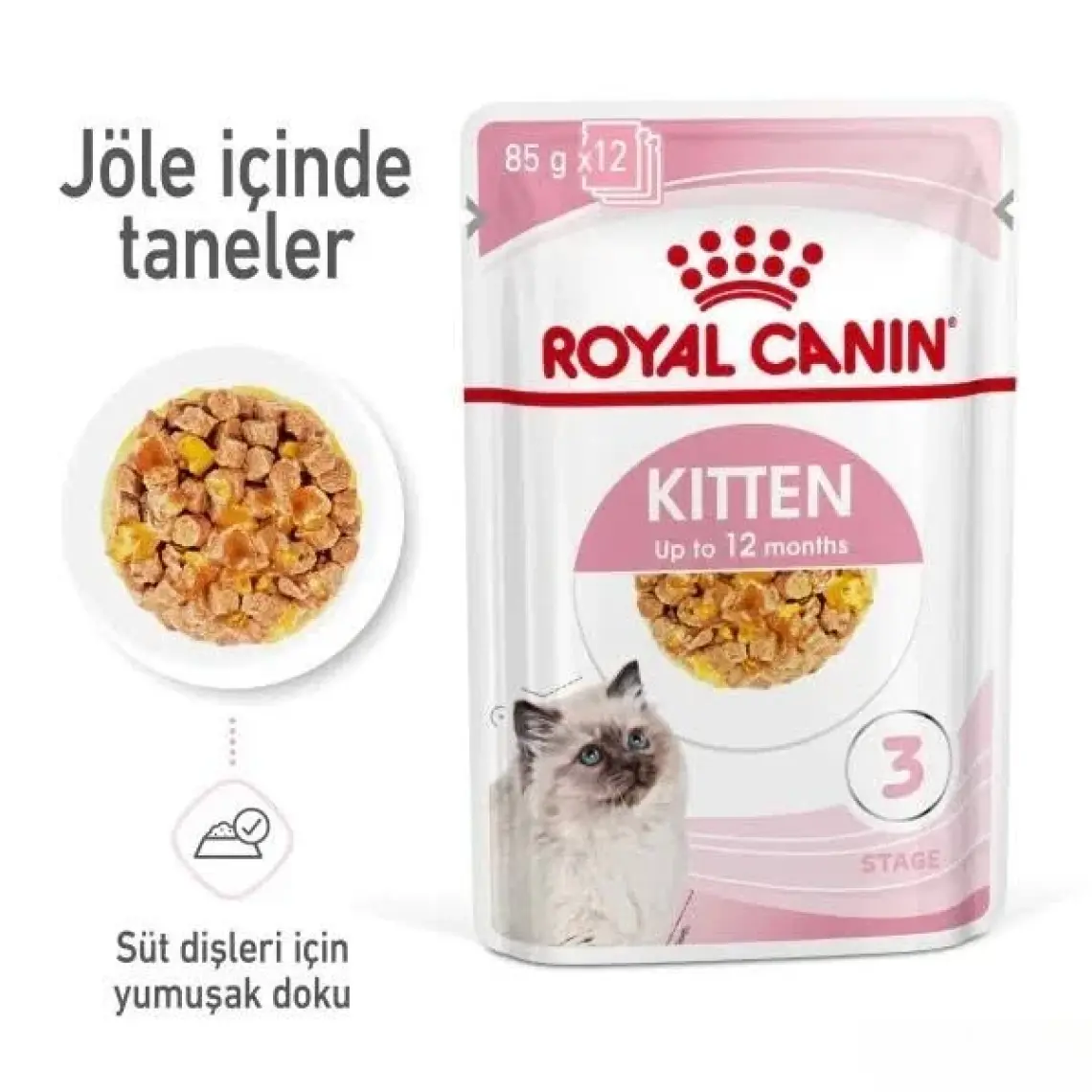 Royal Canin Jelly Kitten Instinctive Yaş Yavru Kedi Maması 85 Gr  x 12