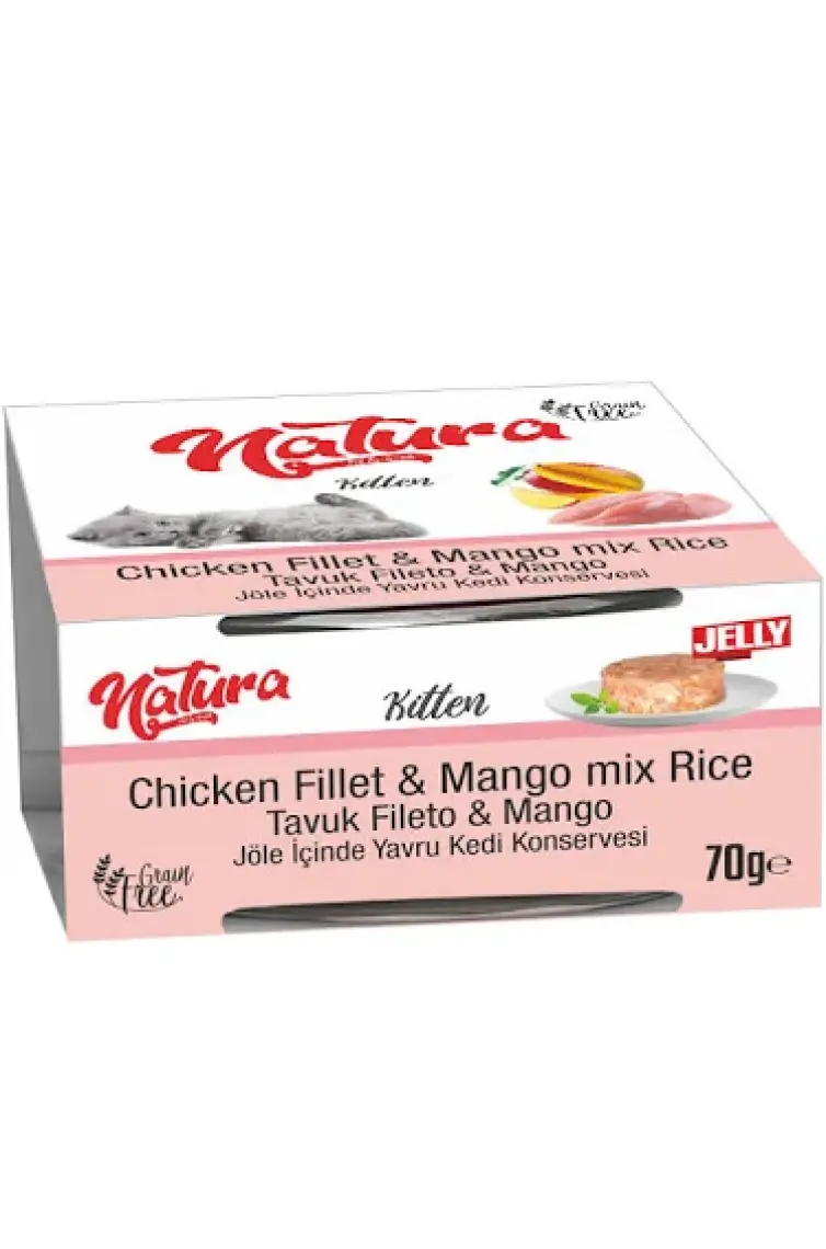 Natura Pet Yavru Kediler İçin Tavuk ve Mango Mix 70 gr
