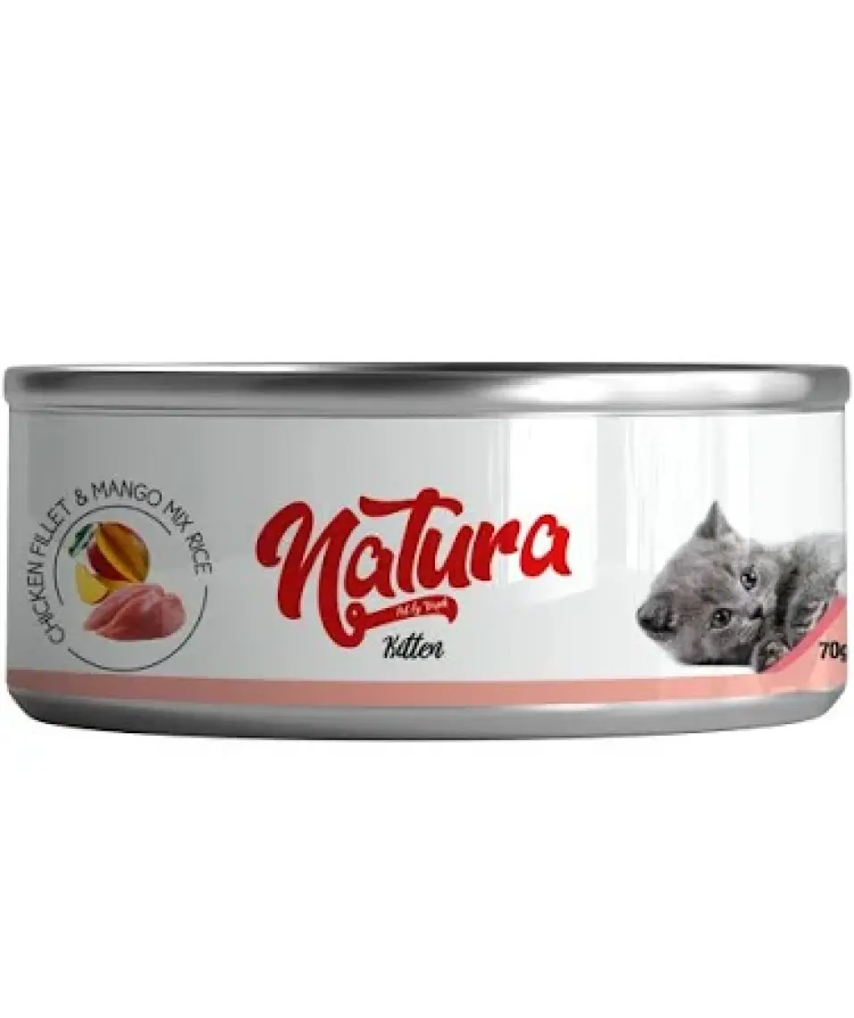 Natura Pet Yavru Kediler İçin Tavuk ve Mango Mix 70 gr