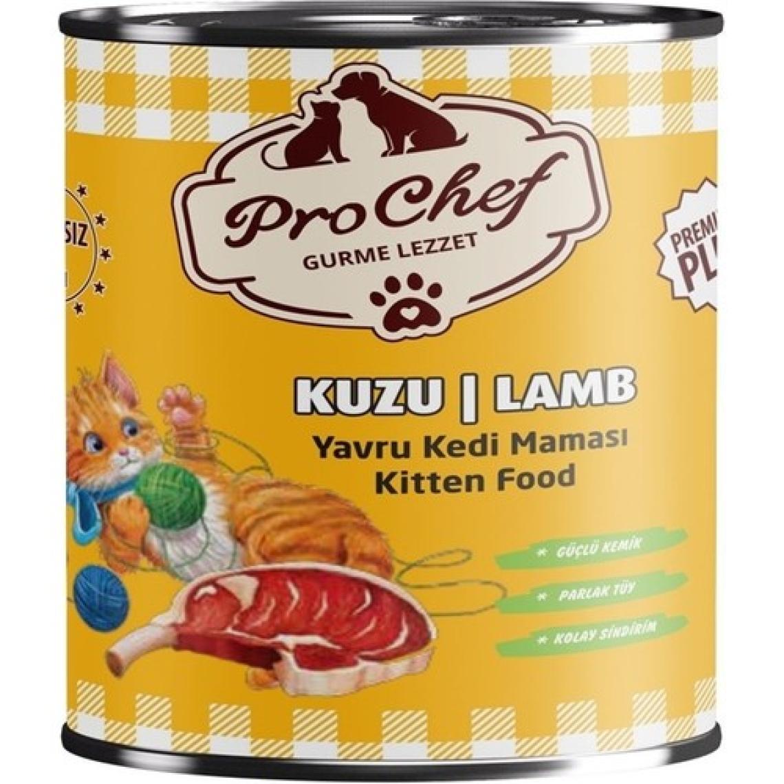 Prochef 24 Adet Premium Plus Yavru Kedi Maması | 415 gr Kuzu Etli Konserve Yaş Mama