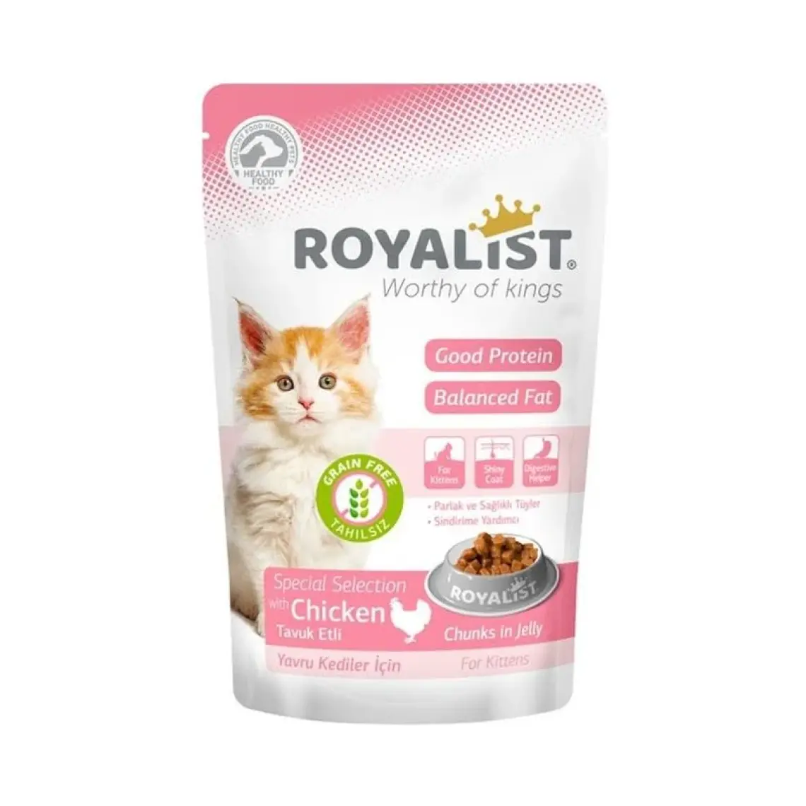 Royalist Tüm Cins Yavru Kediler Için Tavuk Etli Tam Besleyici Yaş Mama