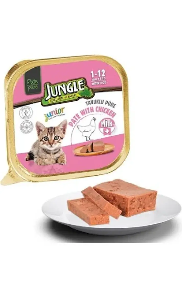 Jungle Sütlü Tavuklu Pate Yavru Kedi Konservesi 100 gr