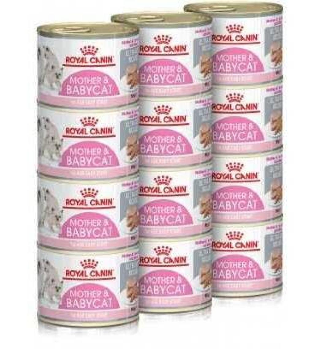 Royal Canin Mother&Babycat Yaş Yavru Ve Gebe Anne Kedi Maması 195 Gr. 12 Adet