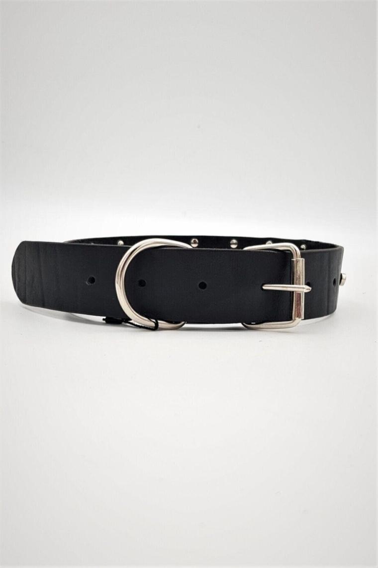 Desingshop Hakiki Deri Ayarlanabilir Büyük Irk Köpek Tasması 4 cm x 67 cm Boyun Ölçüleri: 45 - 59 cm