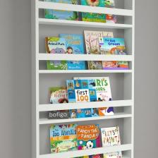 4 Raflı 120 X 74 Cm Montessori Kitaplık Eğitici Çocuk Kitaplığı Beyaz