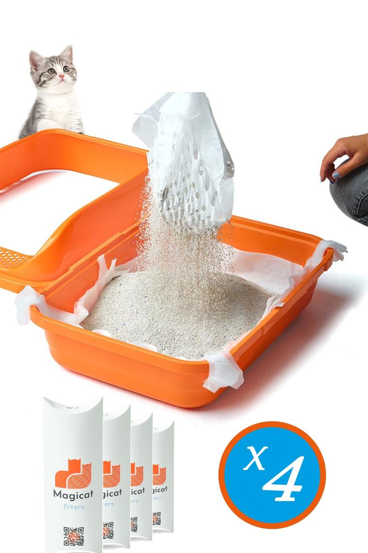 Magicat Kedi Kumu Temizleme Kokusuz Elekli Filtre (7'li S-M) 4'lü Avantaj Paket
