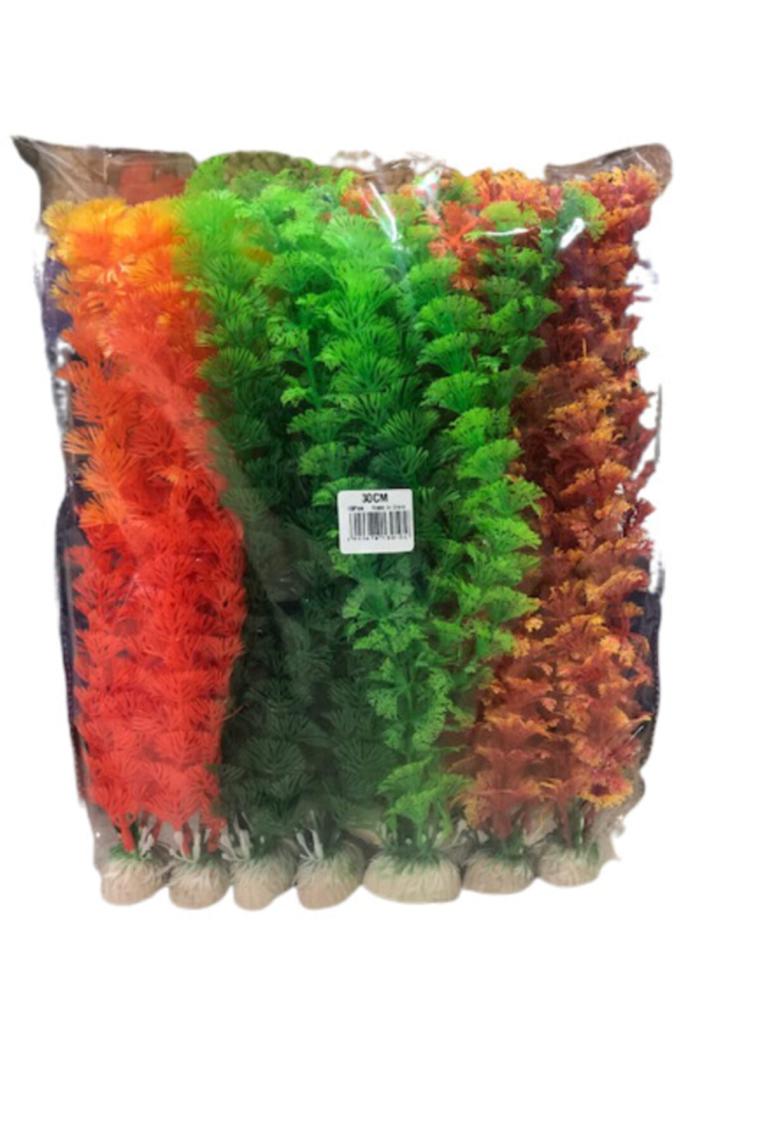 Plastik Yapay Akvaryum Bitkisi 30 Cm 10 Adet