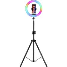 Asfal Rgb 10 inç Işık Çok Renkli LED Make Up Selfie Işığı 210 cm Tripot Selfie Çubuğu Tiktok Işığı
