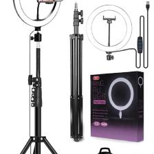 Asfal 10 inç(26 Cm) Kumandalı Youtuber, Selfie LED Işık ve 210 cm Tripod Kuaför, Makyaj Işığı Tiktok Işığı