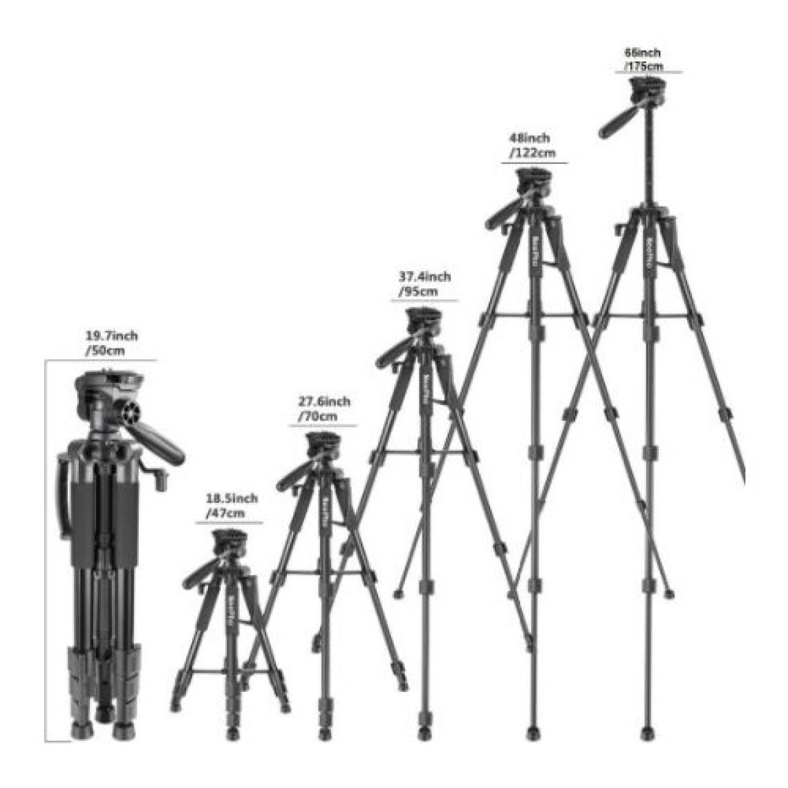 Neepho Profesyonel Tripod Bluetooth Kumanda, Telefon Tutucu ve Çantalı Tripod 175 cm