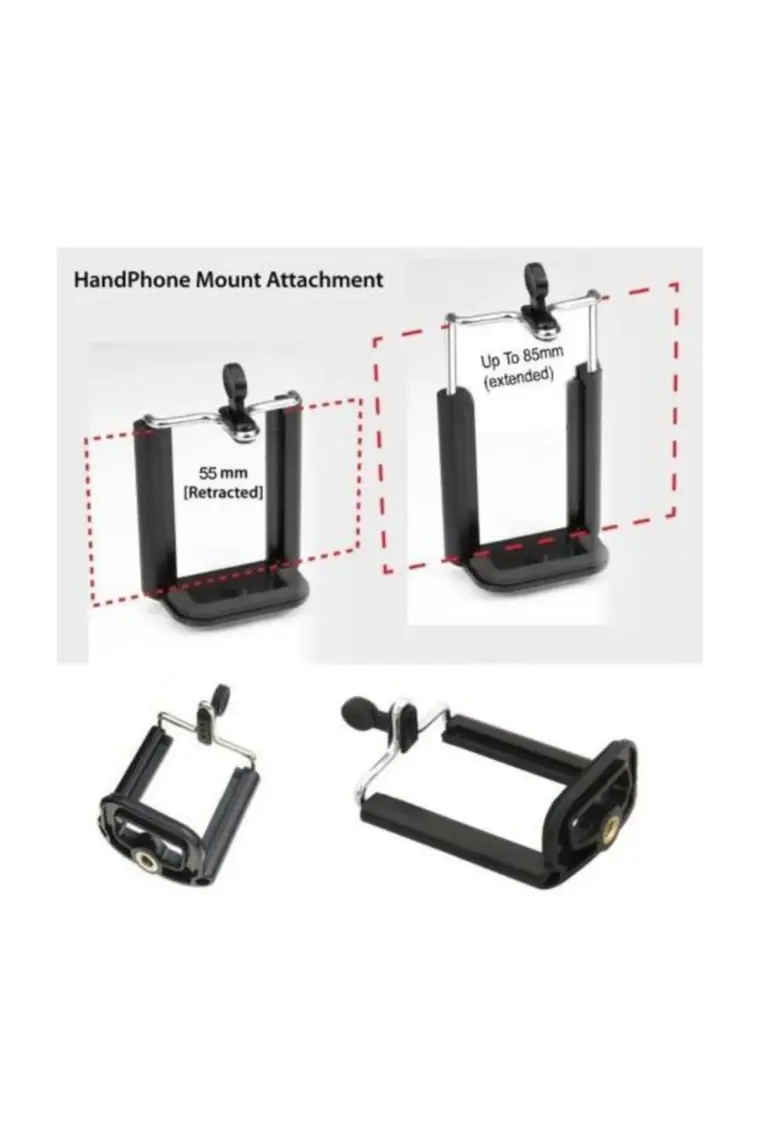 Jetfast Tripod Bağlantılı Selfie Çubuğu Telefon Tutucu Bağlantılı Aparat 1 Adet