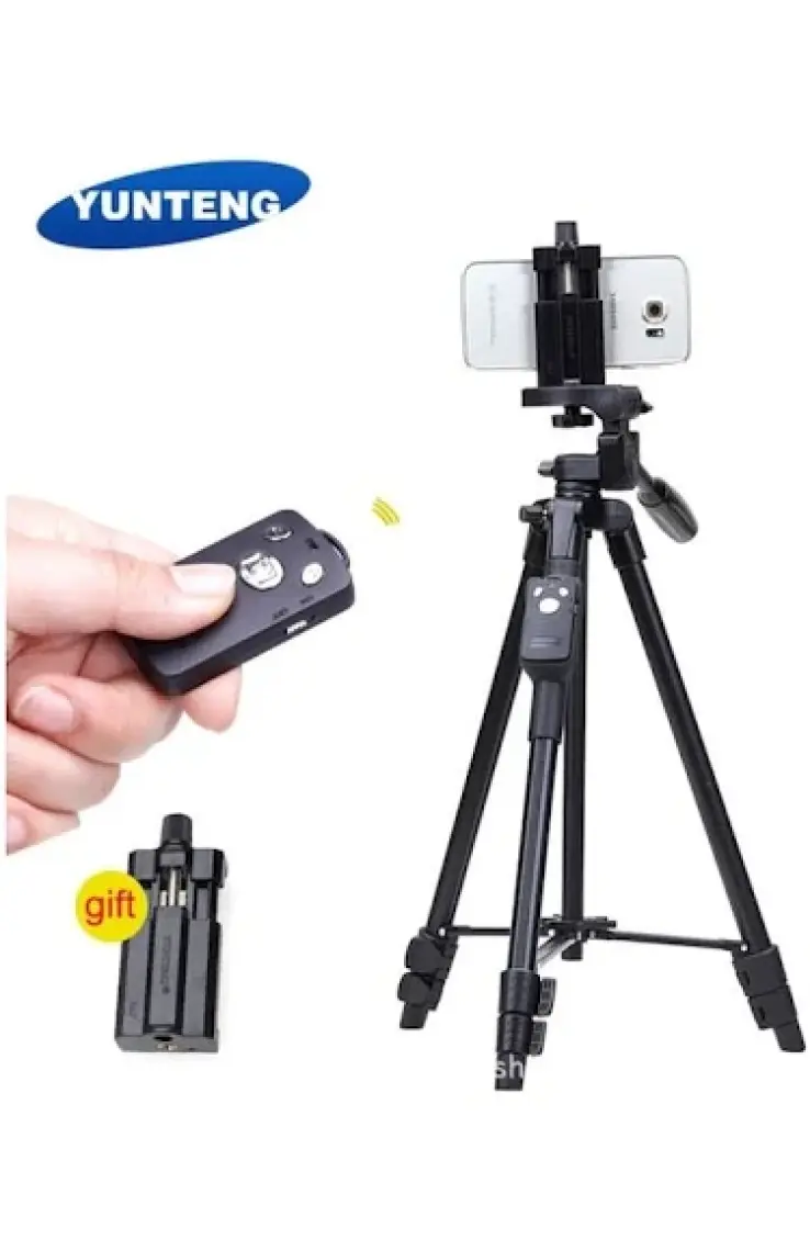 Yunteng Vct 5208 Kumandalı Telefon Tutuculu Kamera ve Telefon Tripod 125 Cm