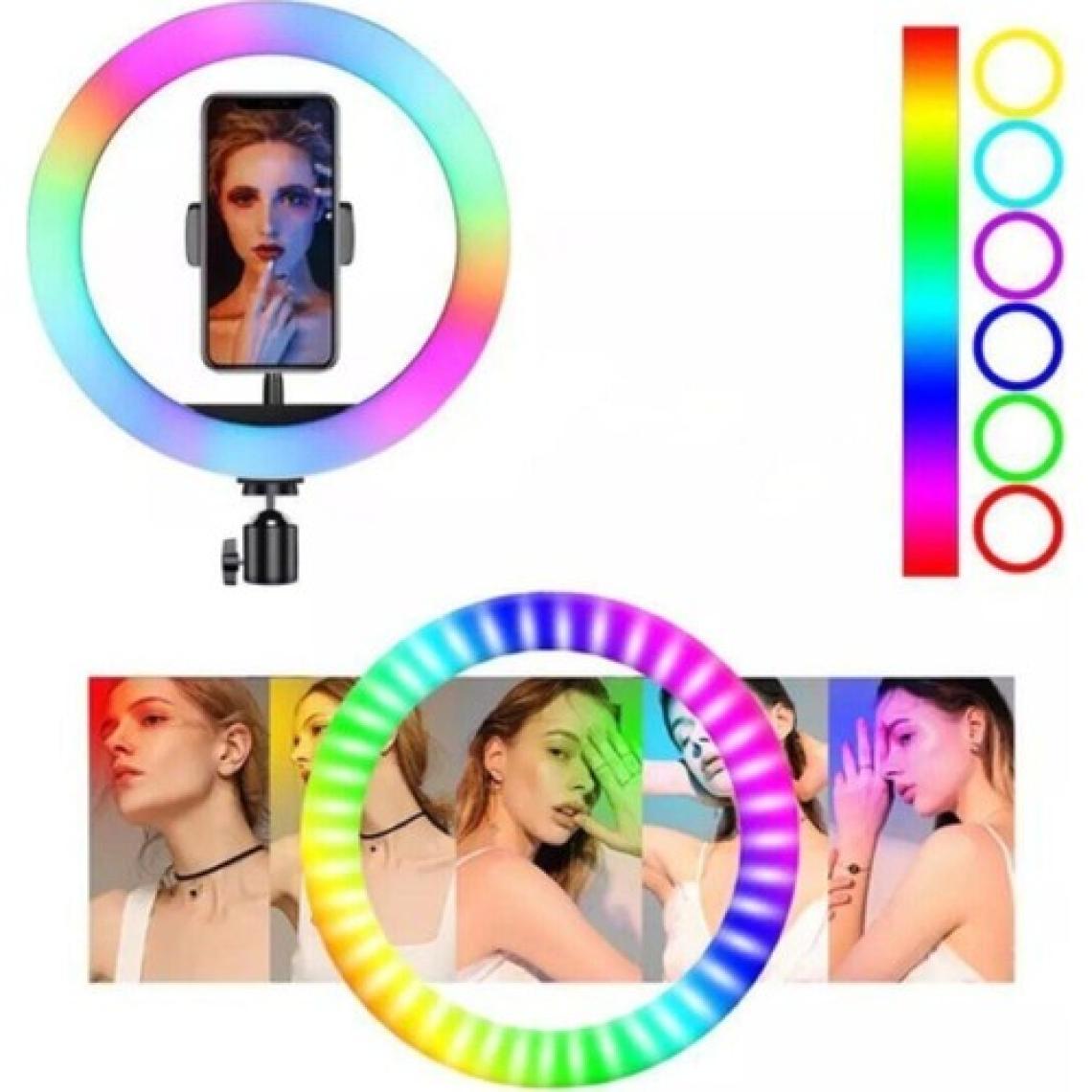 Asfal 13 inç Rgb Kumandalı LED Make Up Selfie Youtuber Işığı 210 cm Tripot Selfie Çubuğu
