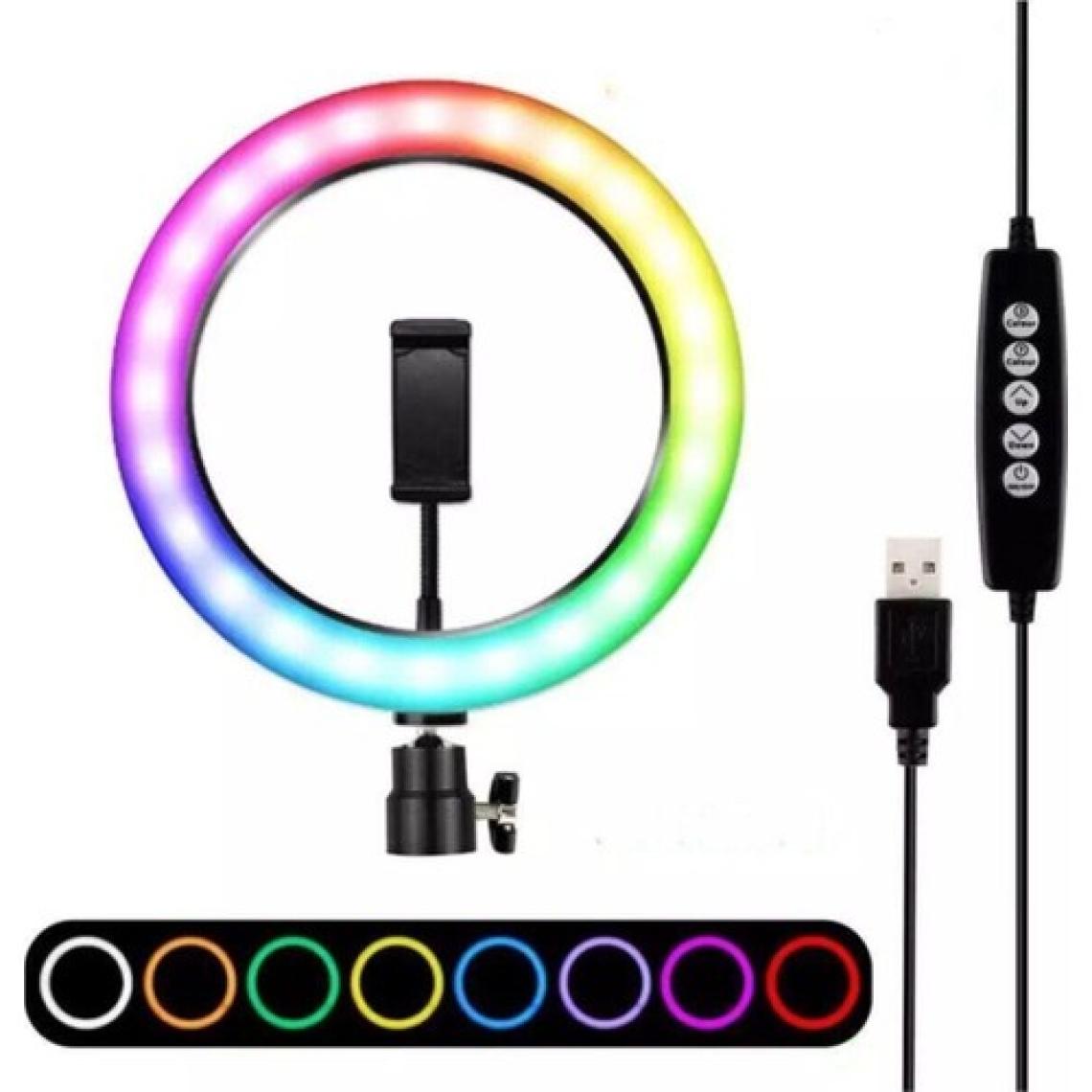 Asfal 13 inç Rgb Kumandalı LED Make Up Selfie Youtuber Işığı 210 cm Tripot Selfie Çubuğu