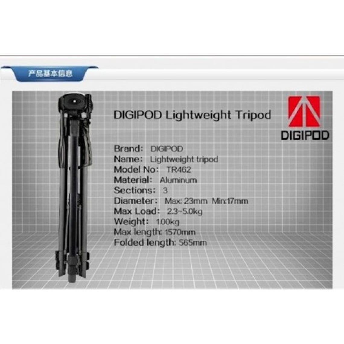 Rekor TR-462 Digipod 157 cm Profesyonel Tripod + Çanta