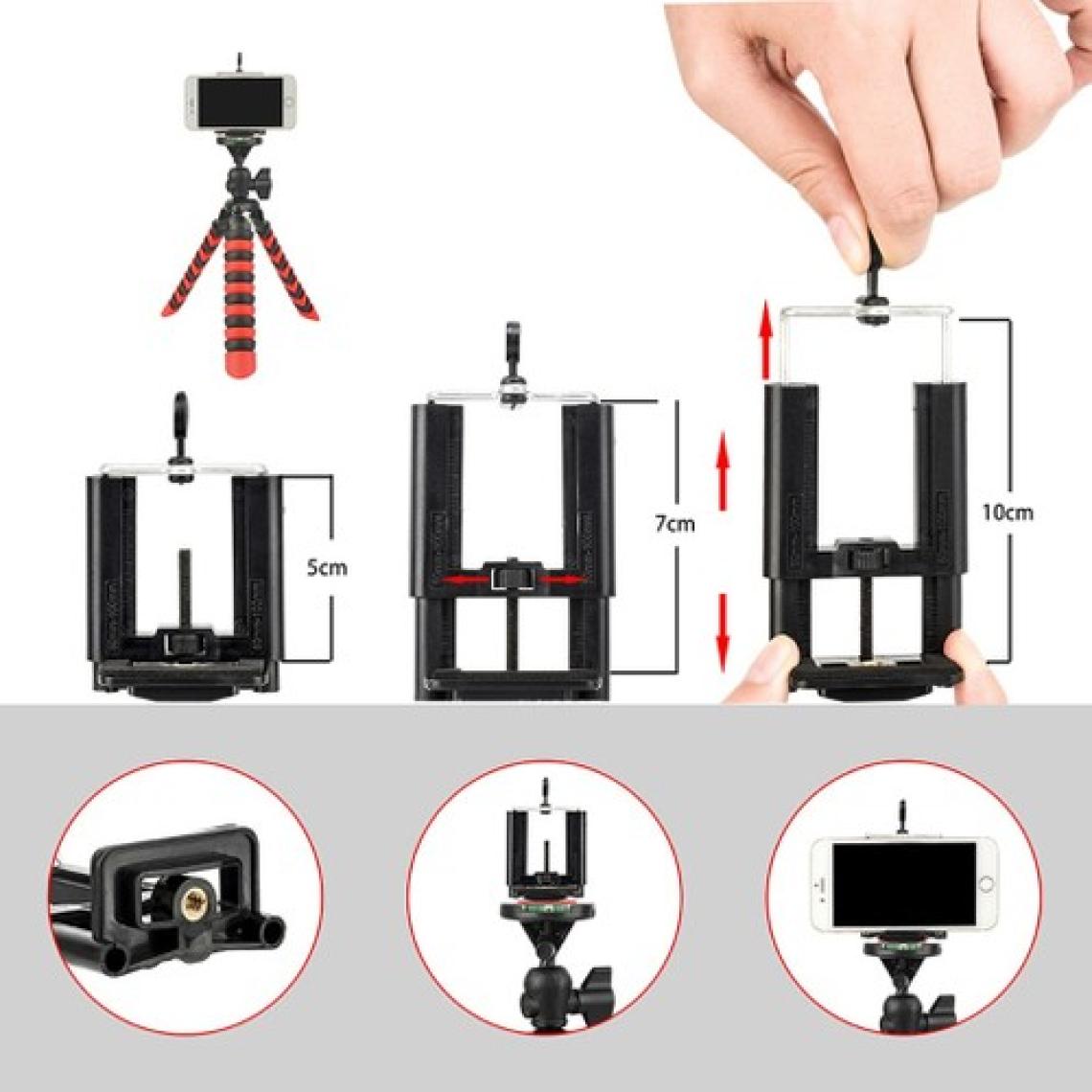Microcase Akrobat Silikon Ayaklı Telefon Dslr Kamera Ahtapot Tripod 3 Ayak