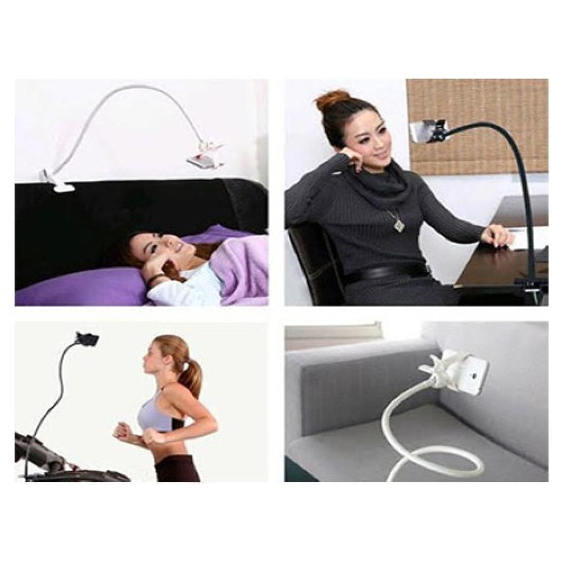 Akrobat Telefon Tutucu Spiral Gövdeli Oynar Başlıklı - Siyah