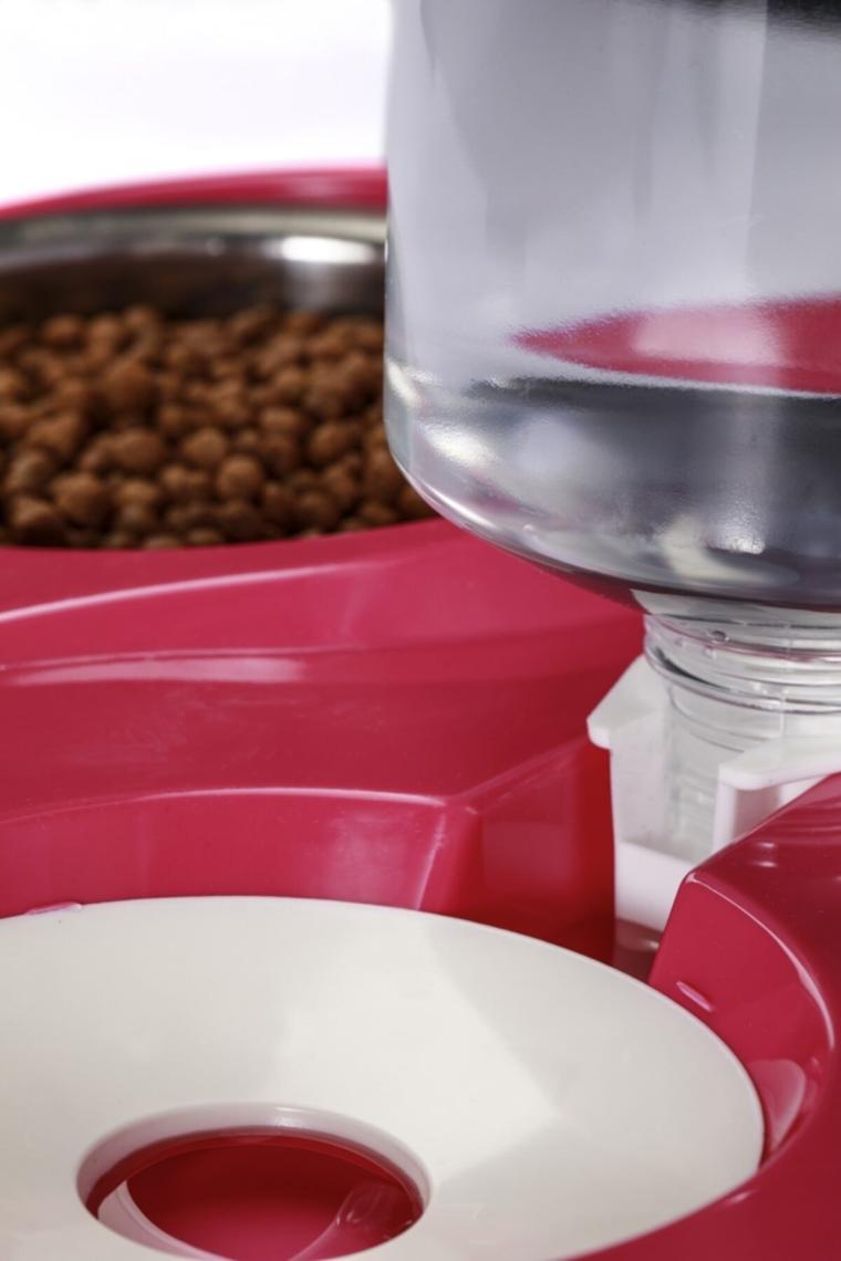 Miapet Çelik Taslı Hazneli 500 ml Gri Kedi Köpek Mama ve Su Kabı Seti