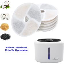 Petsi Su Pınarı Aktif Karbon Yedek Filtre 6 Adet (Kiwi KPF-10550 Uyumlu)