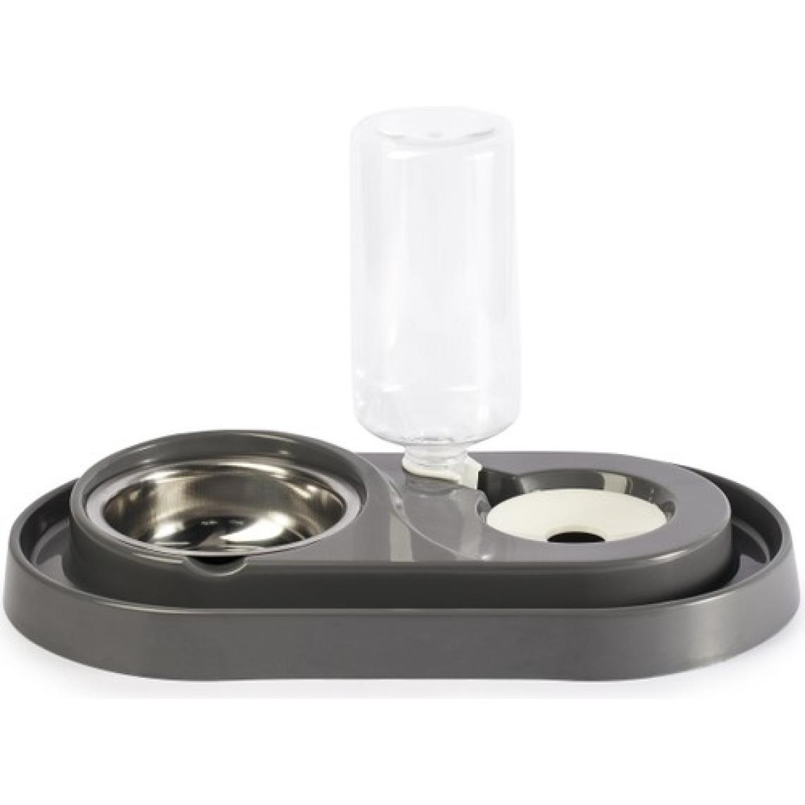 Miapet Hazneli Çelik Taslı 1000 ml Kedi Köpek Mama ve Su Kabı