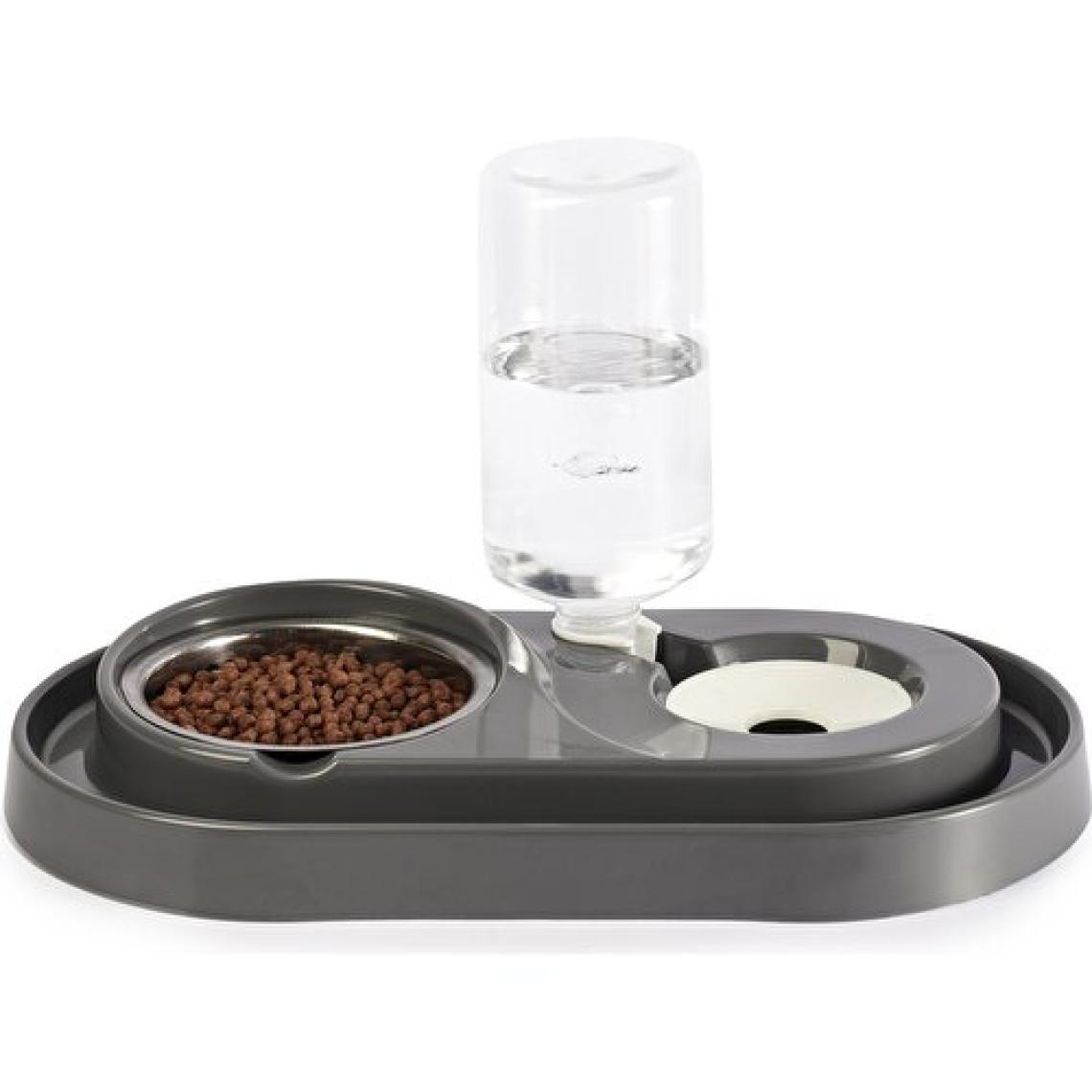 Miapet Hazneli Çelik Taslı 1000 ml Kedi Köpek Mama ve Su Kabı