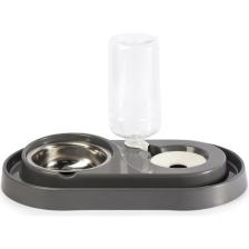 Miapet Hazneli Çelik Taslı 1000 ml Kedi Köpek Mama ve Su Kabı