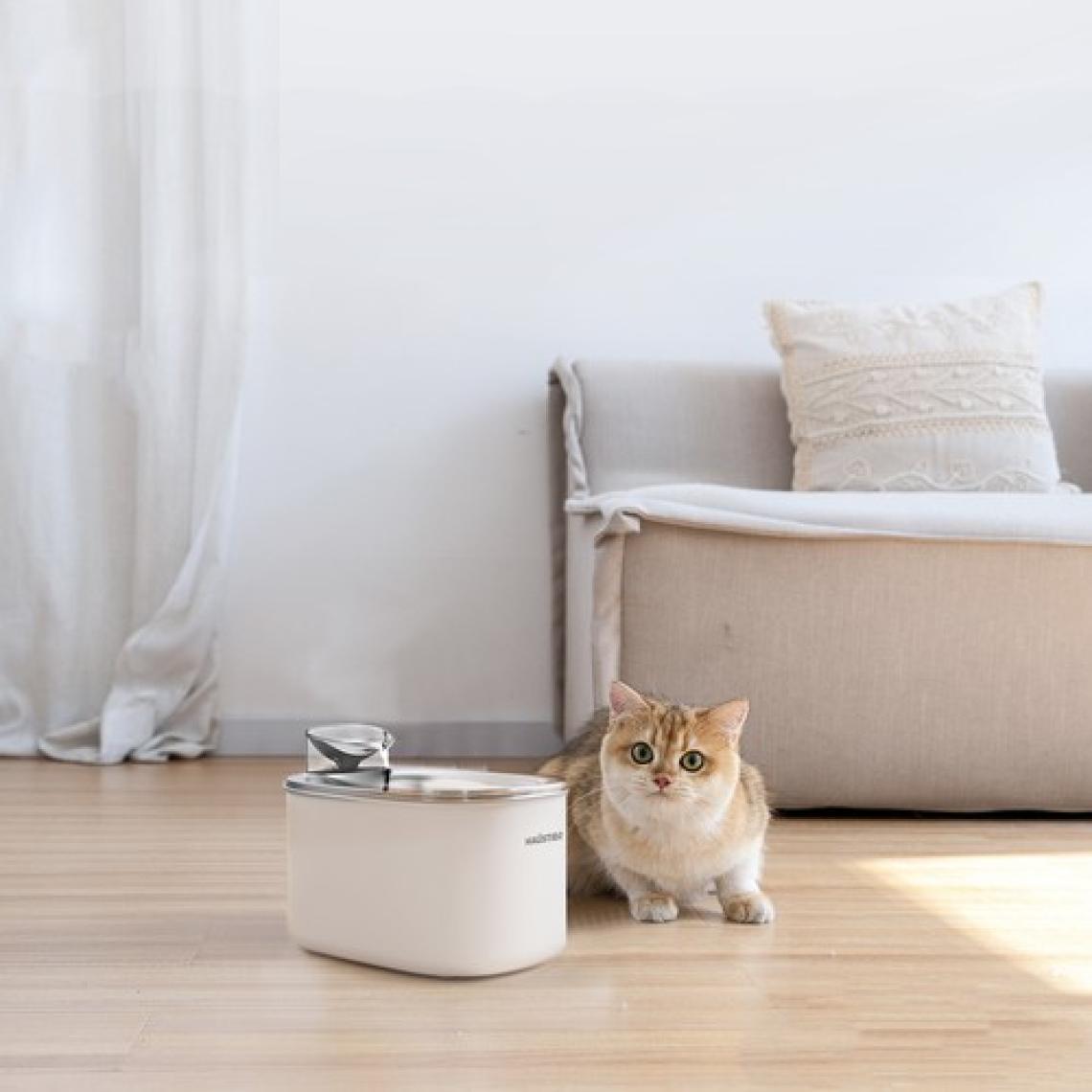 Haustier WF007L Otomatik Kedi Su Sebili, 3.5lt Geniş Hazne, Bpa Içermez, Metal Üst Tabla, Ultra Sessiz