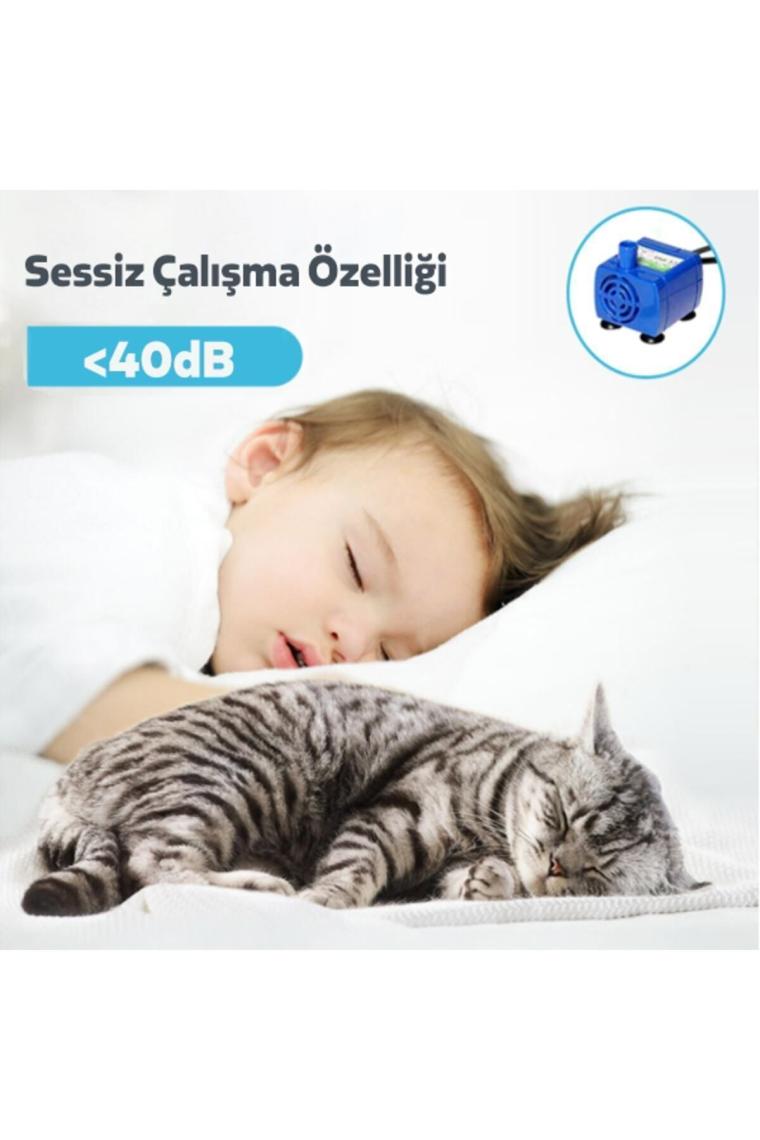 Kamardey Pet Kedi Köpek Için Otomatik Su Pınarı Su Çeşmesi Su Sebili 2.4 Lt USB ile Çalışır