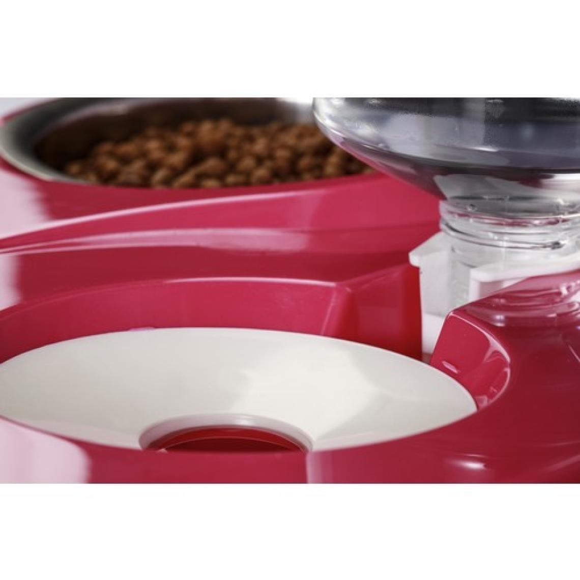 Miapet Hazneli Çelik Taslı Kedi-Köpek Mama ve Su Kabı Seti 1000 ml Turuncu
