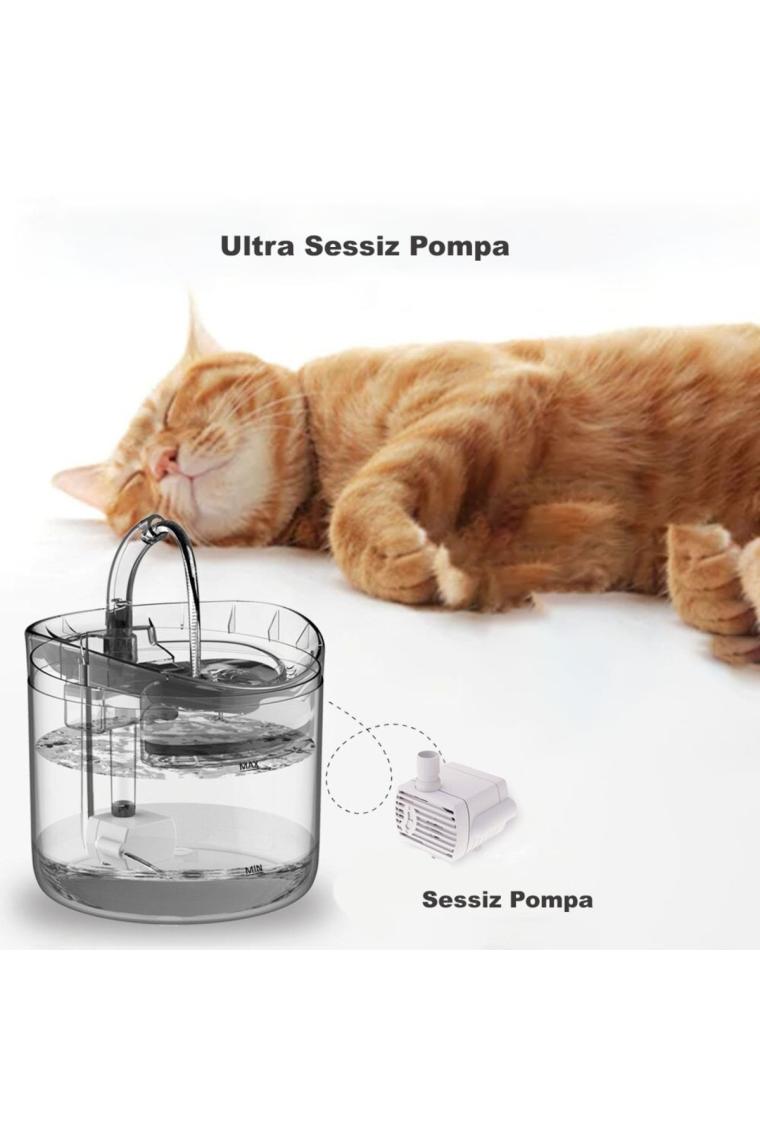 Otomatik Pet Kedi Köpek Su Pınarı Çeşmesi Şelalesi Sebil